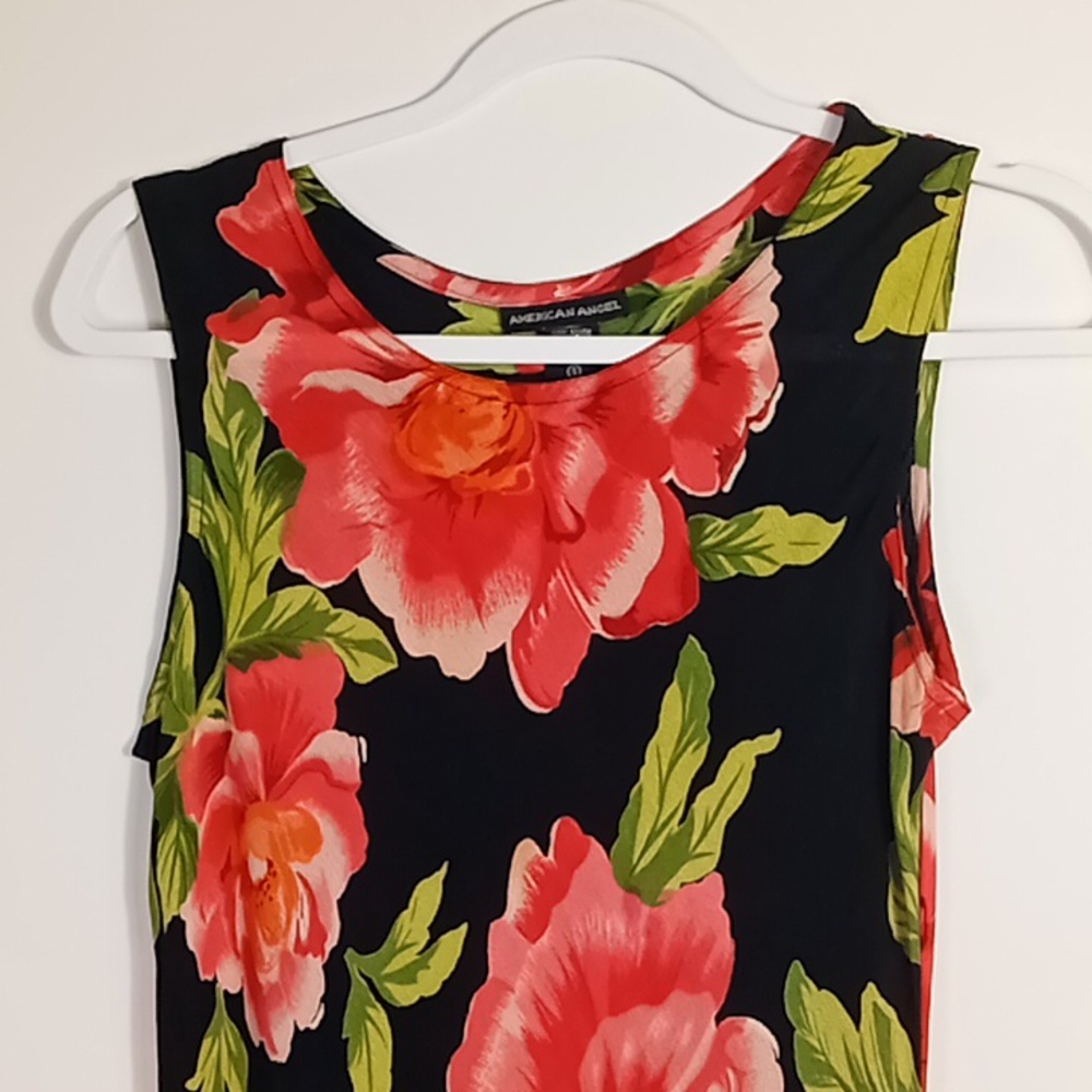 American Angel Sheer Floral Shift Dress Size Small - Picture 9 of 16